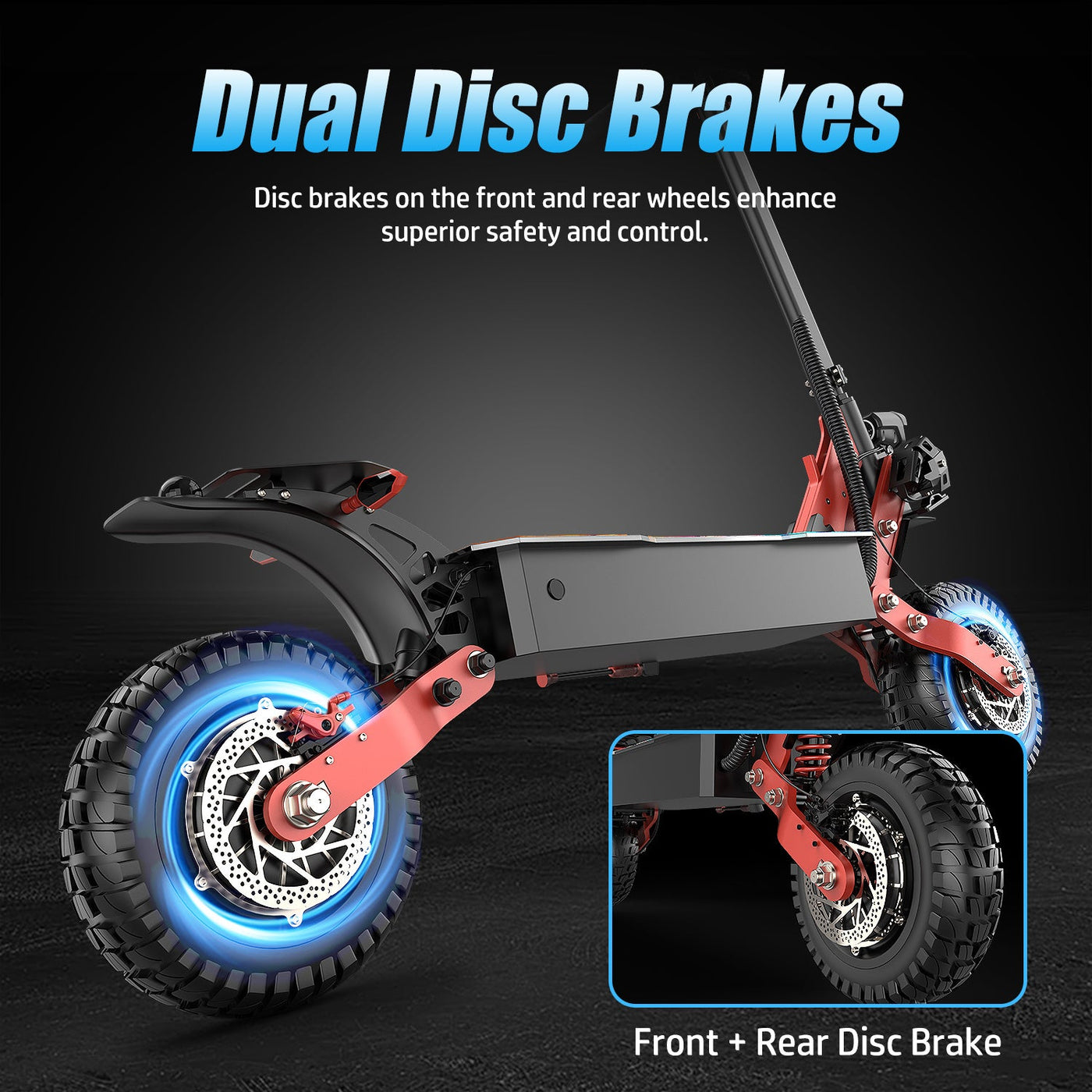 ASKGO K6 Pro Electric Scooter, 2000W Dual Motor, 11in Off Road Tires, 45mph 40Miles Range, Dual Disc Brake, 48V 15Ah Fast E Scooter For Adults Commuter, Outdoor - Build a dream