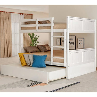 Full Over Full Bunk Bed With Twin Size Trundle - Build a dream