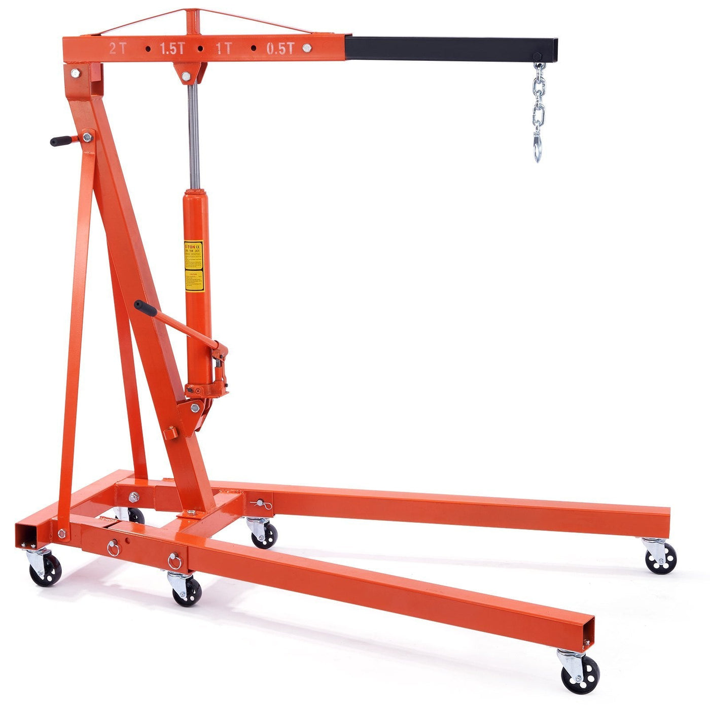 VEVOR Hydraulic Engine Hoist With Lever, 2 Ton 4400 LBS Heavy - duty Cherry Picker Shop Crane, Foldable Engine Crane And Engine Hoist Leveler For Auto Repair, Motors, Weights Lifting, Loading - Build a dream