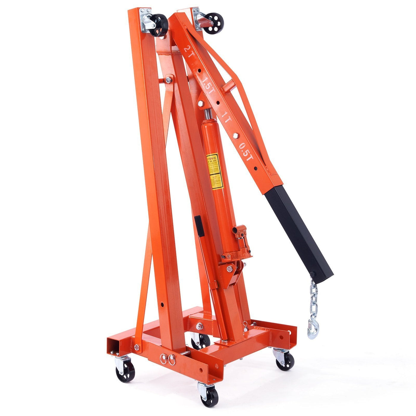 VEVOR Hydraulic Engine Hoist With Lever, 2 Ton 4400 LBS Heavy - duty Cherry Picker Shop Crane, Foldable Engine Crane And Engine Hoist Leveler For Auto Repair, Motors, Weights Lifting, Loading - Build a dream