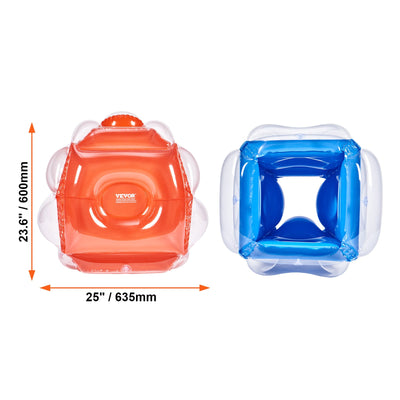 VEVOR Inflatable Bumper Balls 2 - Pack, 2FT 0.6M Body Sumo Zorb Balls For Kids, Durable PVC Human Hamster Bubble Balls For Child Outdoor Team Gaming Play, Bumper Bopper Toys For Playground, Yard, Park - Build a dream