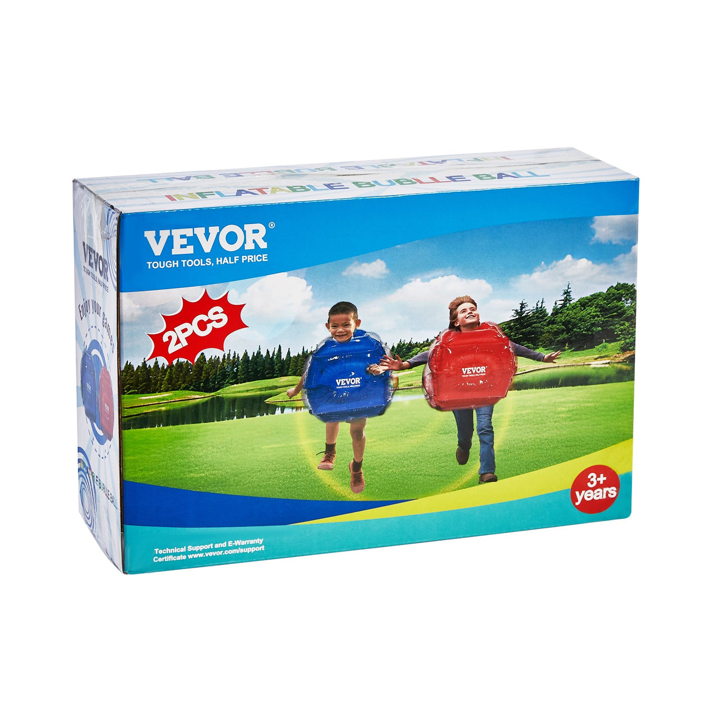 VEVOR Inflatable Bumper Balls 2 - Pack, 2FT 0.6M Body Sumo Zorb Balls For Kids, Durable PVC Human Hamster Bubble Balls For Child Outdoor Team Gaming Play, Bumper Bopper Toys For Playground, Yard, Park - Build a dream